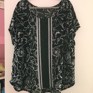 Black and Tan sheer top from Lane Bryant, size 22